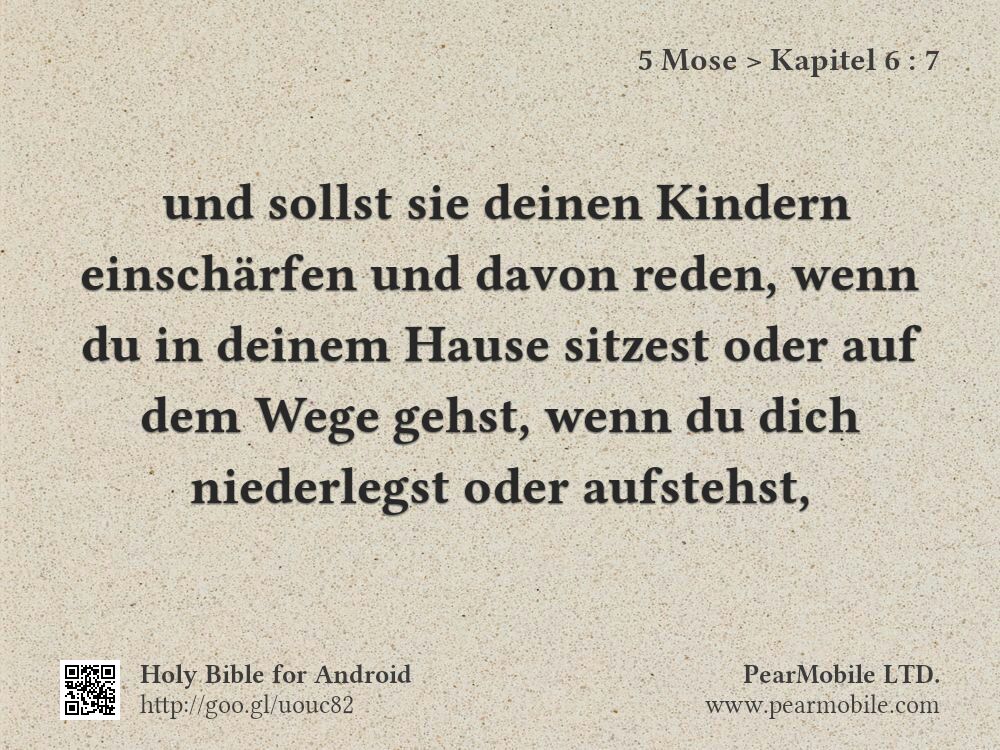 5 Mose, Kapitel 6:7